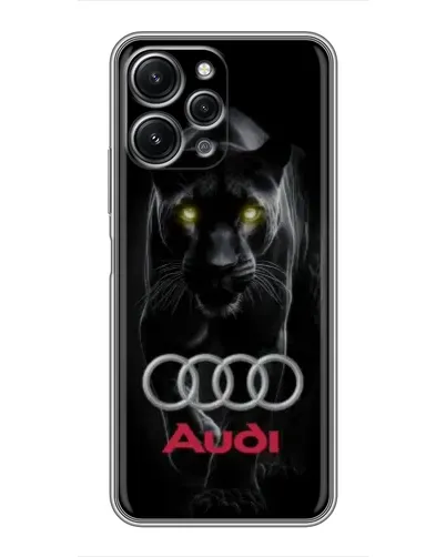 Чехол для Xiaomi Redmi 12 (5G) с картинкой «Пантера и Audi»