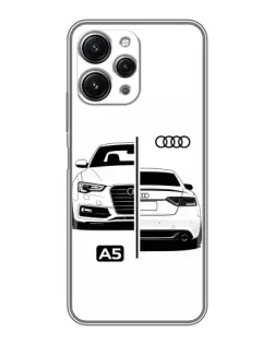 Чехол для Xiaomi Redmi 12 (5G) с картинкой «Audi — контрастный дизайн»