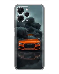 Чехол для Xiaomi Redmi 12 (5G) с картинкой «Audi в облаках дыма»