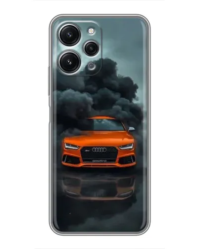 Чехол для Xiaomi Redmi 12 (5G) с картинкой «Audi в облаках дыма»