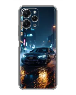 Чехол для Xiaomi Redmi 12 (5G) с картинкой «Ночной город и Audi»