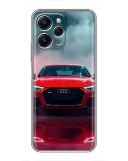 Чехол для Xiaomi Redmi 12 (5G) с картинкой «Audi RS — красный стиль»