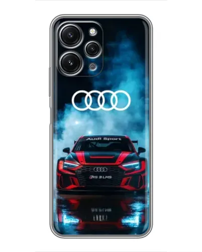 Чехол для Xiaomi Redmi 12 (5G) с картинкой «Audi Sport — неон»