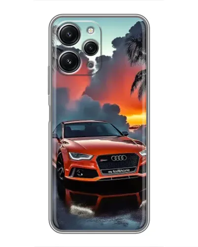Чехол для Xiaomi Redmi 12 (5G) с картинкой «Audi — закат»