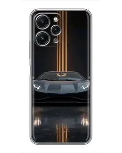 Чохол для Xiaomi Redmi 12 (5G) з картинкою «Lamborghini золоті лінії» Чохол для Xiaomi Redmi 12 (5G) з картинкою «Lamborghini золоті лінії»