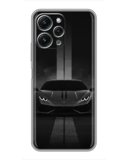 Чехол для Xiaomi Redmi 12 (5G) с картинкой «Lamborghini симметрия дорог»