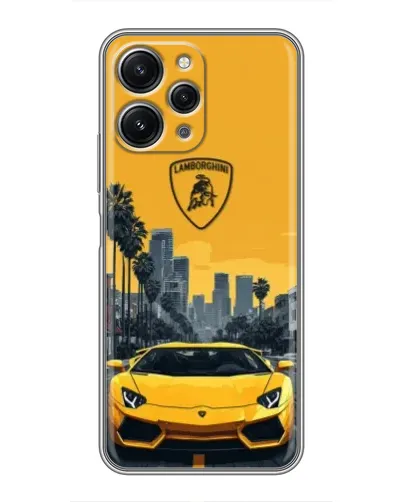 Чехол для Xiaomi Redmi 12 (5G) с картинкой «Желтый Lamborghini город» Чехол для Xiaomi Redmi 12 (5G) с картинкой «Желтый Lamborghini город»