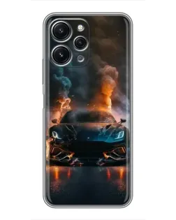 Чехол для Xiaomi Redmi 12 (5G) с картинкой «Lamborghini дымная эстетика»