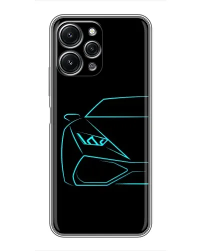 Чехол для Xiaomi Redmi 12 (5G) с картинкой «Голубой силуэт Lamborghini» Чехол для Xiaomi Redmi 12 (5G) с картинкой «Голубой силуэт Lamborghini»