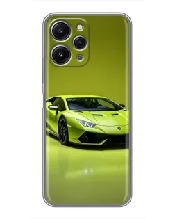 Чехол для Xiaomi Redmi 12 (5G) с картинкой «Салатовый Lamborghini Huracan»