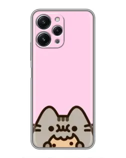 Чохол для Xiaomi Redmi 12 (5G) з картинкою «Pusheen та печиво»