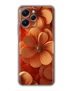 Чохол для Xiaomi Redmi 12 (5G) з картинкою «Помаранчева макро квітка»