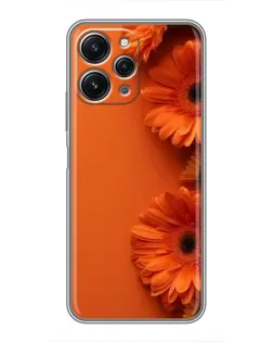 Чохол для Xiaomi Redmi 12 (5G) з картинкою «Помаранчеві гербери»