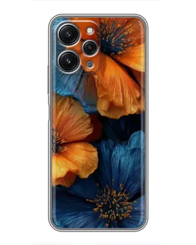 Чохол для Xiaomi Redmi 12 (5G) з картинкою «Яскрава синьо-помаранчева флора» Чохол для Xiaomi Redmi 12 (5G) з картинкою «Яскрава синьо-помаранчева флора»