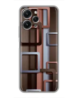 Чохол для Xiaomi Redmi 12 (5G) з картинкою «Коричневі об'ємні квадрати» Чохол для Xiaomi Redmi 12 (5G) з картинкою «Коричневі об'ємні квадрати»