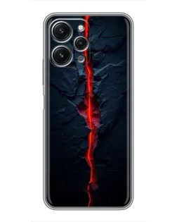 Чохол для Xiaomi Redmi 12 (5G) з картинкою «Червона лавова тріщина»
