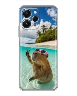 Чохол для Xiaomi Redmi 12 (5G) з картинкою «Капібара на морі» Чохол для Xiaomi Redmi 12 (5G) з картинкою «Капібара на морі»