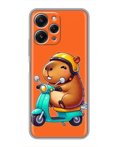 Чохол для Xiaomi Redmi 12 (5G) з картинкою «Капібара на скутері»