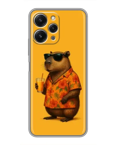 Чохол для Xiaomi Redmi 12 (5G) з картинкою «Капібара на відпочинку»