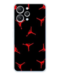 Чохол для Xiaomi Redmi 12 з картинкою «Jordan Red Pattern»