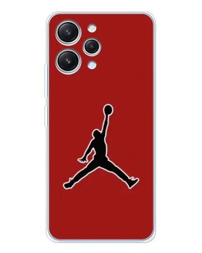 Чехол для Xiaomi Redmi 12 с картинкой «Jordan Red Back»