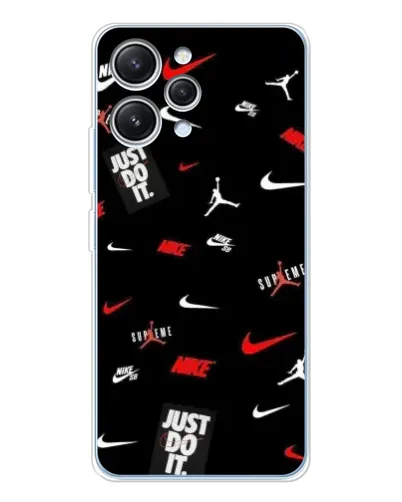 Чехол для Xiaomi Redmi 12 с картинкой «Nike Mix Pattern»