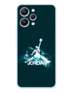 Чехол для Xiaomi Redmi 12 с картинкой «Jordan Blue Fire»