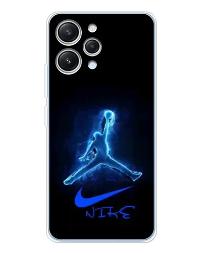 Чехол для Xiaomi Redmi 12 с картинкой «Jordan Neon Blue»