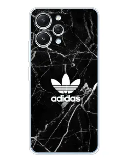 Чехол для Xiaomi Redmi 12 с картинкой «Белый мрамор Adidas»