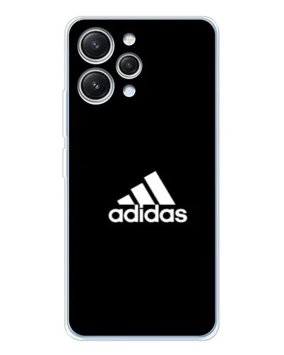 Чехол для Xiaomi Redmi 12 с картинкой «Черная классика Adidas»