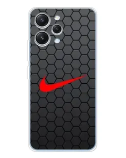 Чохол для Xiaomi Redmi 12 з картинкою «Nike — карбонова сітка»