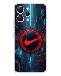 Чехол для Xiaomi Redmi 12 с картинкой «Техногенный стиль Nike»