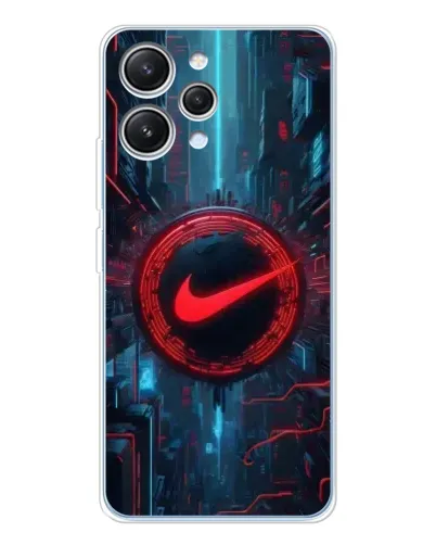 Чехол для Xiaomi Redmi 12 с картинкой «Техногенный стиль Nike»