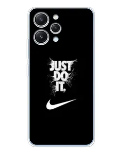 Чехол для Xiaomi Redmi 12 с картинкой «Текстовый принт Nike»