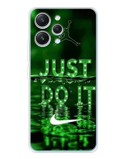 Чехол для Xiaomi Redmi 12 с картинкой «Зеленый неоновый Nike»