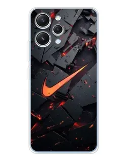 Чехол для Xiaomi Redmi 12 с картинкой «Nike — эффект разломов»