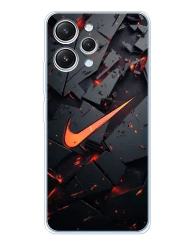 Чехол для Xiaomi Redmi 12 с картинкой «Nike — эффект разломов»