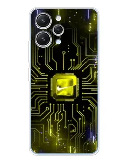 Чехол для Xiaomi Redmi 12 с картинкой «Nike — золотая искра»