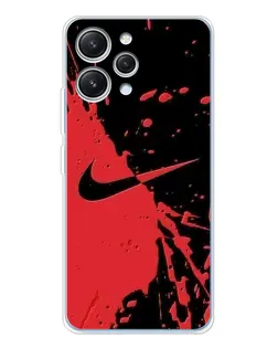 Чохол для Xiaomi Redmi 12 з картинкою «Червоні бризки Nike» Чохол для Xiaomi Redmi 12 з картинкою «Червоні бризки Nike»