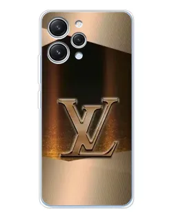 Чехол для Xiaomi Redmi 12 с картинкой «LV — золотое сияние»