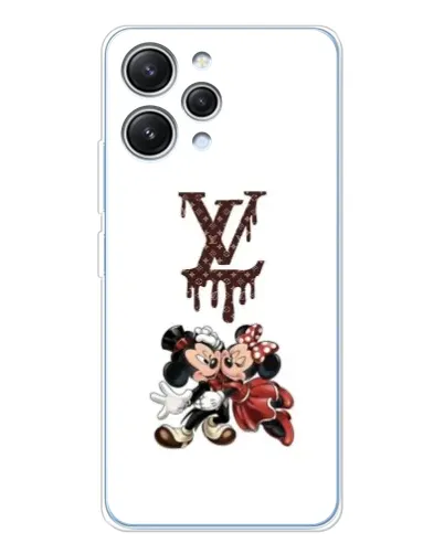 Чехол для Xiaomi Redmi 12 с картинкой «LV и Микки Маус»
