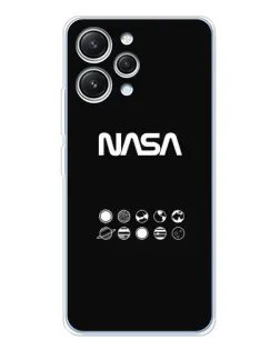 Чехол для Xiaomi Redmi 12 с картинкой «NASA — технический принт»