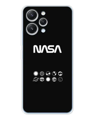 Чехол для Xiaomi Redmi 12 с картинкой «NASA — технический принт»