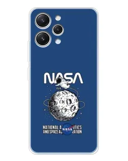 Чехол для Xiaomi Redmi 12 с картинкой «NASA — лунная миссия»