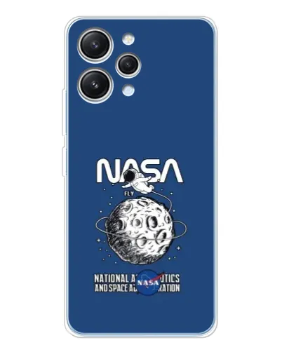 Чехол для Xiaomi Redmi 12 с картинкой «NASA — лунная миссия»