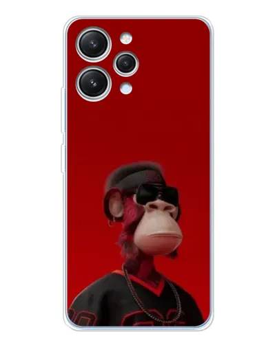 Чехол для Xiaomi Redmi 12 с картинкой «Bored Ape в красном» Чехол для Xiaomi Redmi 12 с картинкой «Bored Ape в красном»