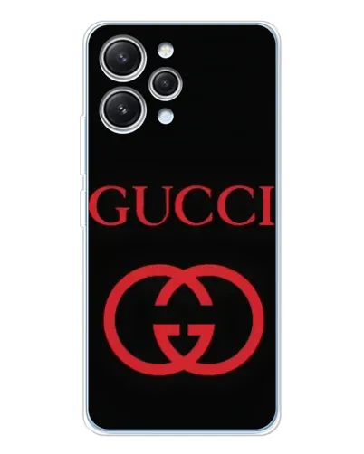 Чехол для Xiaomi Redmi 12 с картинкой «Gucci — красный логотип» Чехол для Xiaomi Redmi 12 с картинкой «Gucci — красный логотип»
