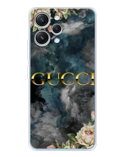 Чехол для Xiaomi Redmi 12 с картинкой «Абстрактные цветы Gucci» Чехол для Xiaomi Redmi 12 с картинкой «Абстрактные цветы Gucci»