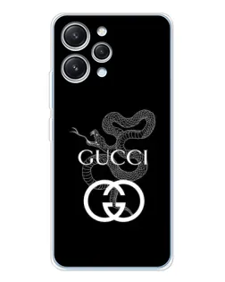 Чехол для Xiaomi Redmi 12 с картинкой «Gucci — серебряная змея»