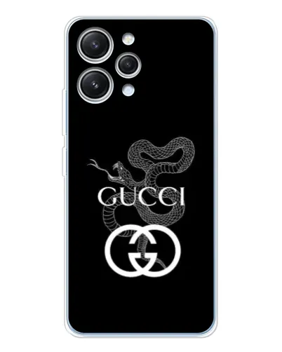 Чехол для Xiaomi Redmi 12 с картинкой «Gucci — серебряная змея» Чехол для Xiaomi Redmi 12 с картинкой «Gucci — серебряная змея»